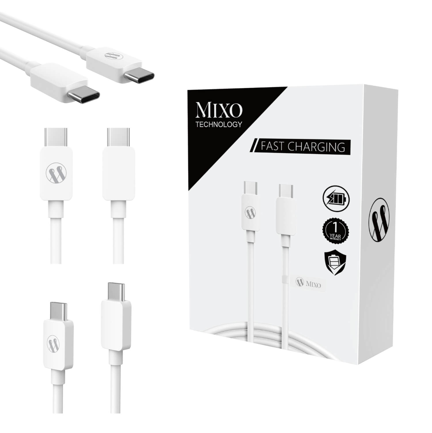 Cable USB-C 100W MIXO – Potencia, Durabilidad y Garantía