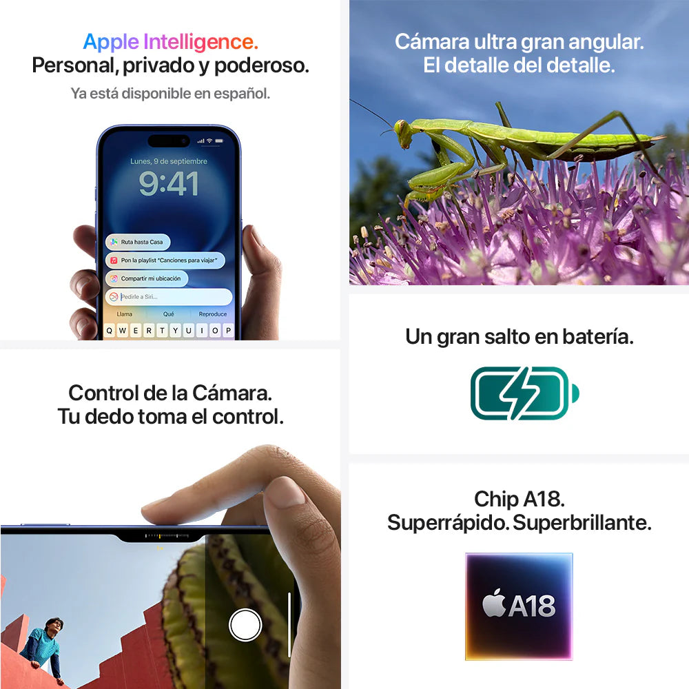 iPhone 16 128GB – Verde, Tecnología y Diseño Sofisticado