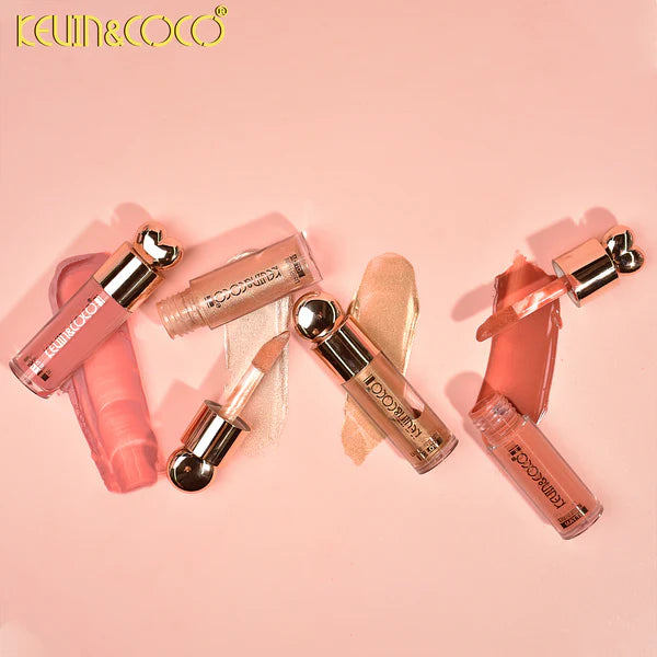 Set Rubor Iluminador y Brocha 3 en 1 Maquillaje Glow