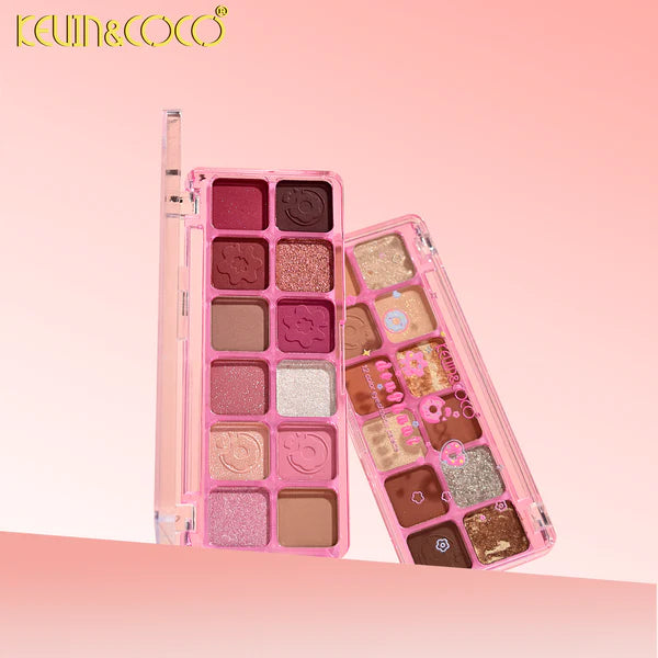 Paleta de Sombras 12 Tonos – Colores Intensos y Duraderos