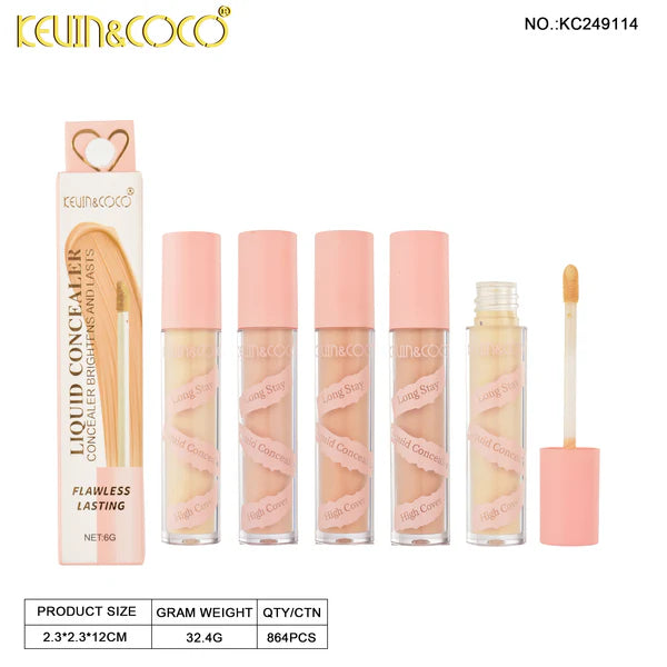 Corrector Líquido de Alta Cobertura 4 Tonos – Suavidad y Precisión