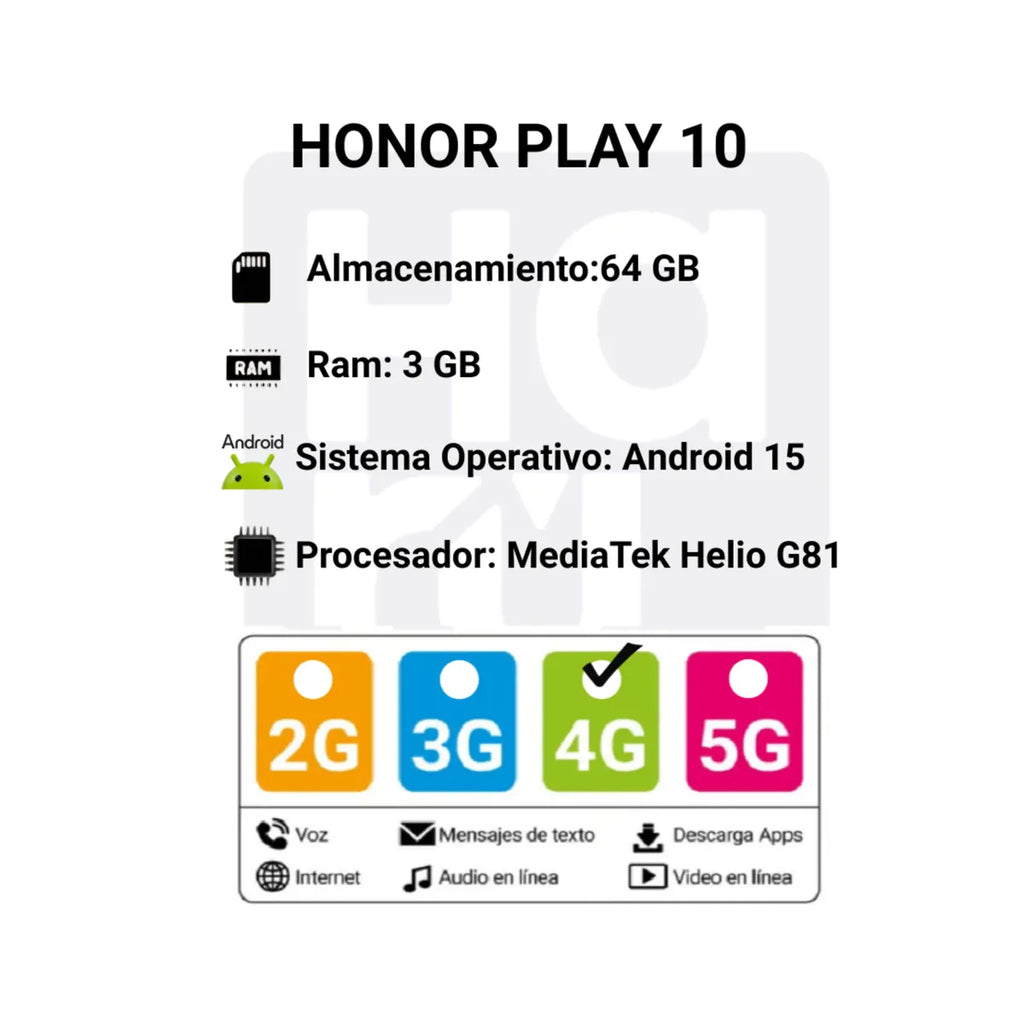 HONOR Play 10 64GB 3GB RAM Dual SIM – Rendimiento y autonomía para tu día a día