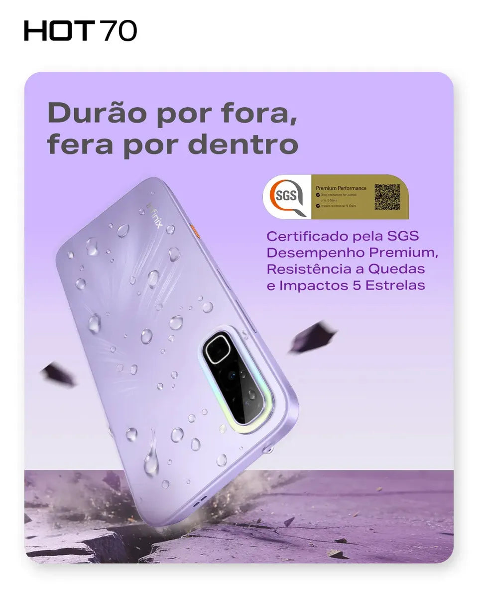 Infinix Hot 70 256GB 4GB RAM – Potencia, batería y almacenamiento para tu día a día
