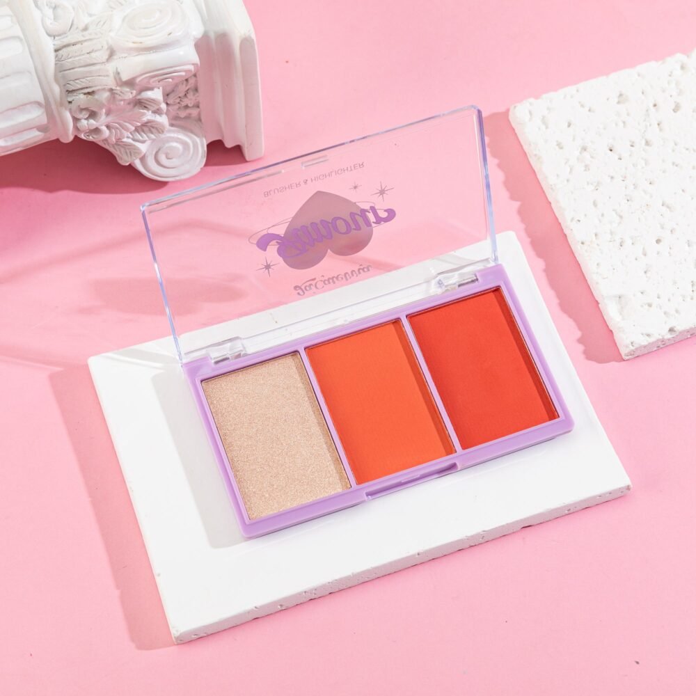 Paleta Glow Blush & Highlighter – Rubor e Iluminador